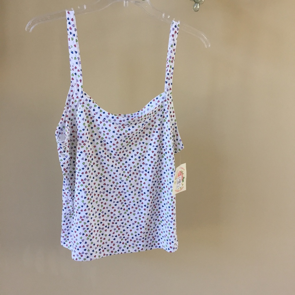 Friends of The Heart Spaghetti Strap Pajama Top 2X